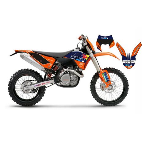 _Kit Adhesivos Completo Go Pro KTM EXC 08-11 Orange/Black Edition | SK-KT08GP11OBK | Greenland MX_