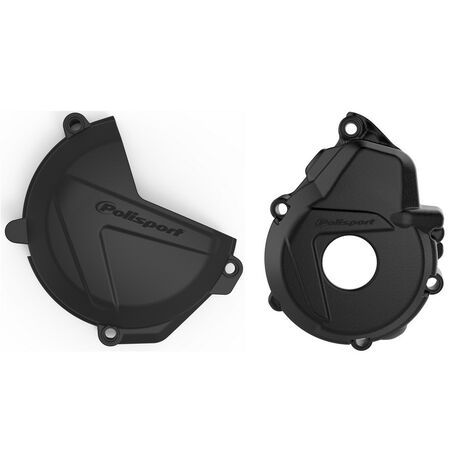 _Polisport Clutch and Ignition Cover Protector Kit Husqvarna FE 250/350 17-18 | 90996-P | Greenland MX_