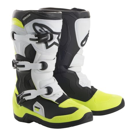 _Alpinestars Tech 3S Kids Boots Black/White/Yellow Fluo | 2014018-125-P | Greenland MX_