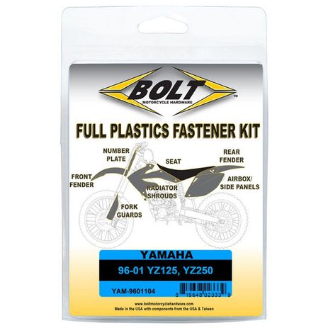 _Kit Tornillería de Plásticos Bolt Yamaha YZ 125/250 96-01 | BT-YAM-9601104 | Greenland MX_