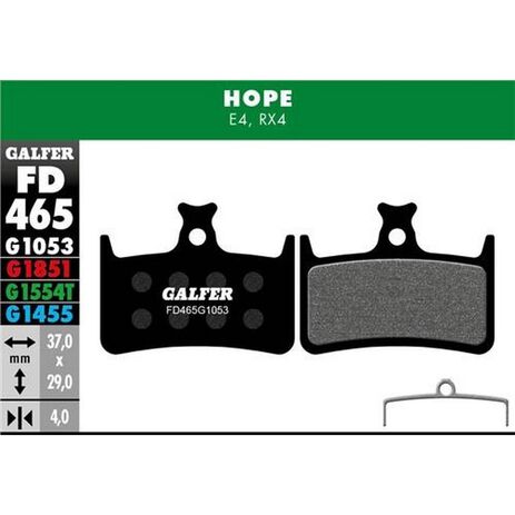 _Pastillas de Freno Bici Galfer Standard Hope E4 | FD465G1053 | Greenland MX_