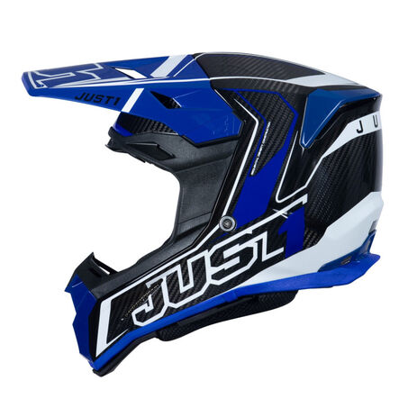 _Just1 J-22 Carbon Fluo Helmet Blue | 606001011200502-P | Greenland MX_