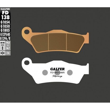 _Galfer KTM EXC/EXC-F 92-.. HVA TE/FE/TC/FC 14-.. Gas Gas EC 250/350 F 21-.. Racing Off-Road Front Brake Pads | FD138G1396R | Greenland MX_