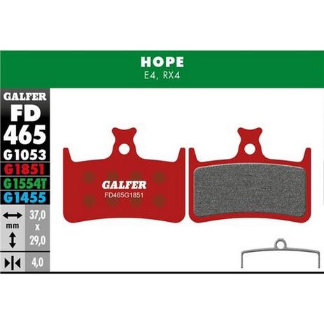 _Plaquettes de Frein Vélo Galfer Advanced Hope E4 | FD465G1851 | Greenland MX_