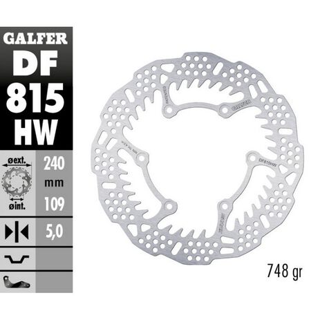 _Disque de Frein Arrière Galfer Shark Fixé Beta RR 250 2T 12-.. Beta RR 450 4T 13-.. 240x5mm | DF815HW | Greenland MX_