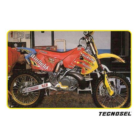 _Tecnosel Decal Kit + Seat Cover Replica Team Suzuki 1999 RM 125/250 99-00 | 83V03 | Greenland MX_
