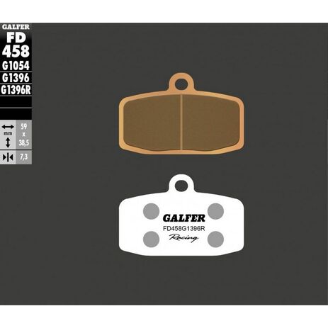 _Galfer KTM SX 85 12-.. HVA TC 85 14-.. Gas Gas MC 85 21-.. Racing Off-Road Front Brake Pads | FD458G1396R | Greenland MX_