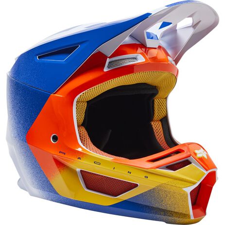 _Fox V2 Rkane Helmet Orange/Blue | 28802-592 | Greenland MX_