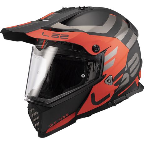 _LS2 MX436 Pioneer EVO Adventurer Helmet Black/Orange | 4043640513XL-P | Greenland MX_