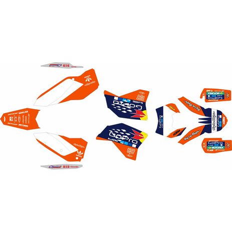 _KTM EXC 08-11 Go Pro Orange/White Edition Full Sticker Kit | SK-KT08GP11OWT | Greenland MX_