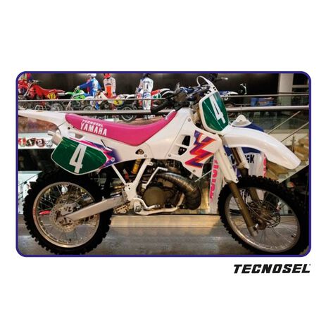 _Kit Adhesivos + Funda de Asiento Tecnosel Replica Team Yamaha 1993 YZ 125/250 93-95 | 82V01 | Greenland MX_