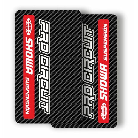 _Vinyl Carbono Fork Protectors Stickers SHOWA Pro Circuit | SS-CARBSHOPRO-P | Greenland MX_