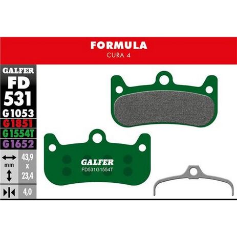 _Plaquettes de Frein Vélo Galfer Pro Formula Cura 4 | FD531G1554T | Greenland MX_