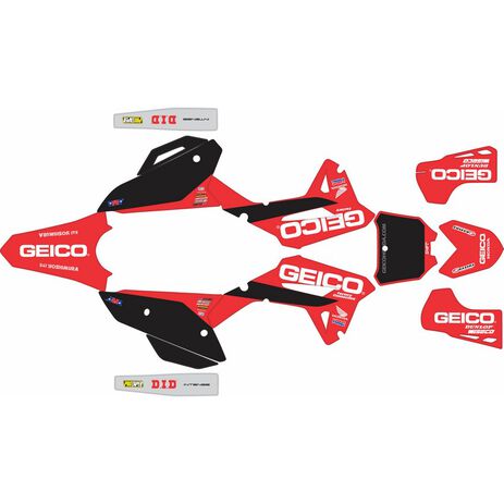 _Kit Adhesivos Completo Honda CRF 250 R 22-23 Geico Rojo | SK-HCRF2522GE-P | Greenland MX_