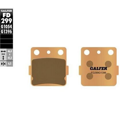 _Galfer Suzuki RM 125 88 Yamaha YZ 125 89 Sintered Rear Brake Pads | FD299G1396 | Greenland MX_