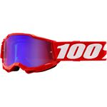 _100% Youth Goggles Accuri 2 Neon Red Mirror Lens | 50025-00002-P | Greenland MX_