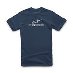 _T-Shirt Alpinestars Wordmark Combo Blue Marin | 1213-72520-7020-L-P | Greenland MX_