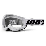 _100% Strata 2 M2 Goggles Clear Lens White | 50027-00019-P | Greenland MX_