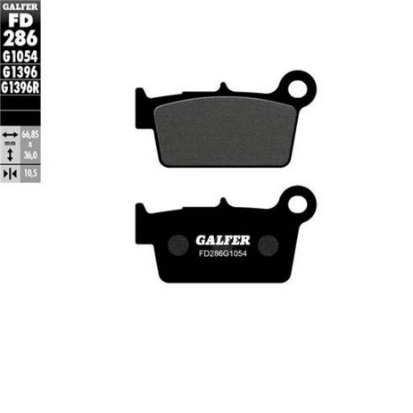 _Galfer Suzuki RM 125 06-.. Kawasaki KX 250 F 04-.. Semi Metal Rear Brake Pads | FD286G1054 | Greenland MX_