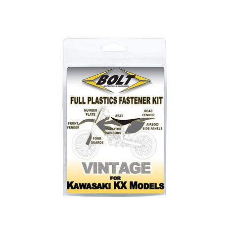 _Kit Tornillería de Plásticos Kawasaki KX 125/250 98-02 | BT-KAW-9802105 | Greenland MX_