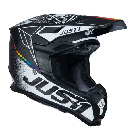 _Casco Just1 J-22 Speed Side Carbon Blanco Mate | 606001028100402-P | Greenland MX_