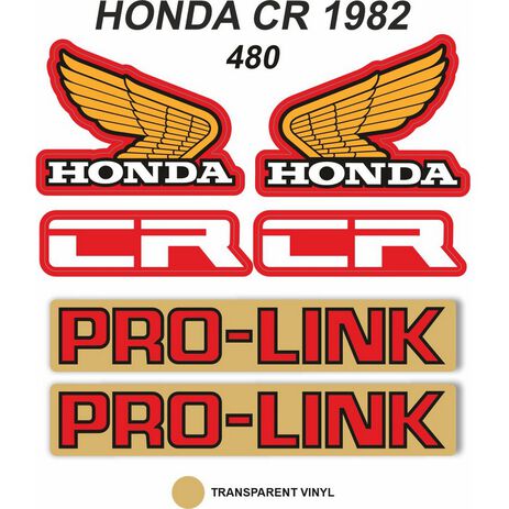 _OEM Sticker Kit Honda CR 480 R 1982 | VK-HONDCR480R82 | Greenland MX_