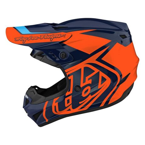_Troy Lee Designs GP Overload Youth Helmet Navy/Orange | 104252003-P | Greenland MX_