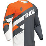_Thor Sector Checker Youth Jersey Gray/Orange | 2912-2412-P | Greenland MX_