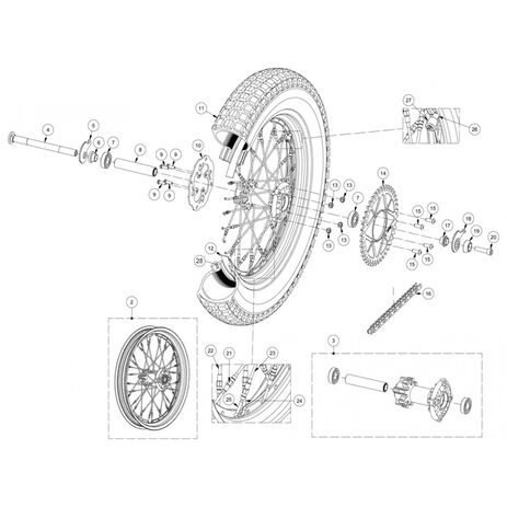 _Rear Wheel | GGT30R19-16 | Greenland MX_