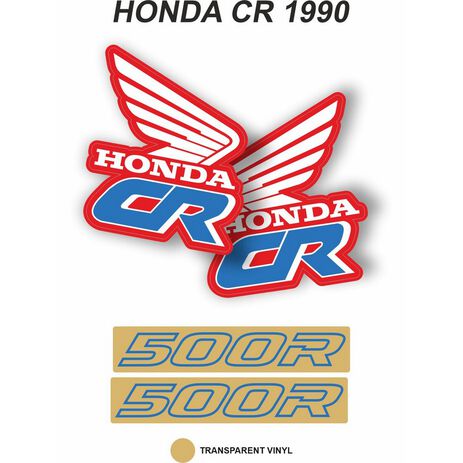 _Kit Autocollants OEM Honda CR 500 R 1990 | VK-HONDCR500R90 | Greenland MX_