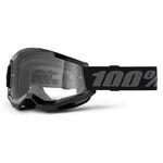 _100% Strata 2 M2 Goggles Clear Lens Black | 50027-00013-P | Greenland MX_