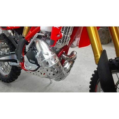 _P-Tech Skid Plate with Exhaust Pipe Guard and Plastic Bottom Beta RR 250/300 2T 13-19 | PK002B | Greenland MX_