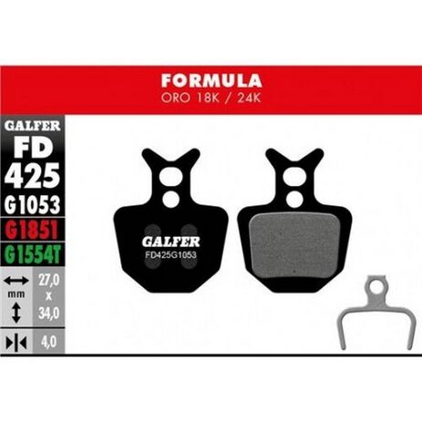 _Galfer Bike Standard Brake Pads Formula Gold | FD425G1053 | Greenland MX_