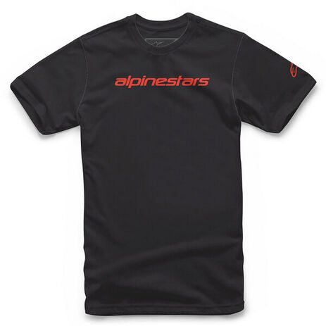 _Camiseta Alpinestars Linear Wordmark Negro/Rojo | 1212-72020-1523-L-P | Greenland MX_