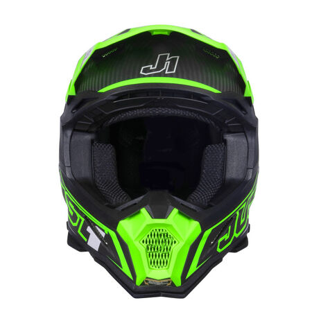 _Just1 J-22 Carbon Fluo Helmet Fluo Green | 606001014500502-P | Greenland MX_