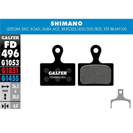 _Plaquettes de Frein Vélo Galfer Standard Shimano Ultegra XTR 2019 | FD496G1053 | Greenland MX_