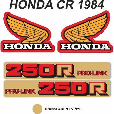 _Kit Autocollants OEM Honda CR 250 R 1984 | VK-HONDCR250R84 | Greenland MX_