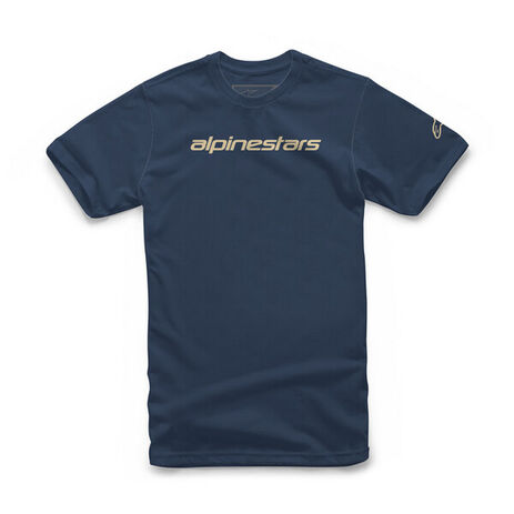 _Camiseta Alpinestars Linear Wordmark Azul Marino | 1212-72020-7128-L-P | Greenland MX_