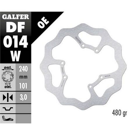 _Galfer Front Brake Disk Flower Type Honda CR 125 R 98-01/95-97/05-07 240x3 mm | DF014W | Greenland MX_