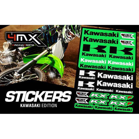 _4MX Assorted Stickers Kawasaki | 01KITA606KW | Greenland MX_