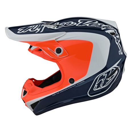 _ Troy Lee Designs SE4 Corsa Youth Helmet Navy/Orange | 112133003-P | Greenland MX_