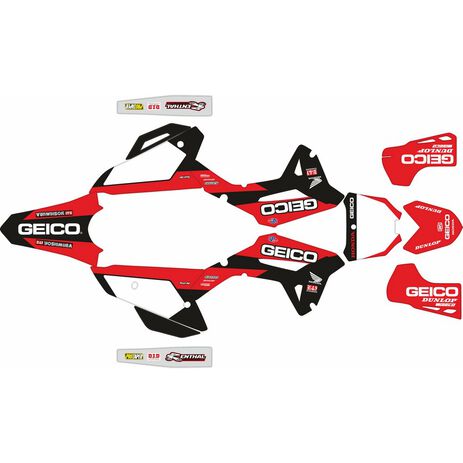 _Kit Adhesivos Completo Honda CRF 450 R 21-23 Geico Edition Negro/Rojo | SK-HCRF45021GEBKRD-P | Greenland MX_
