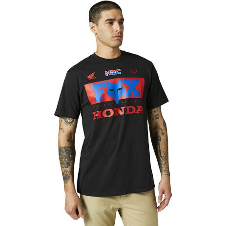 _Camiseta Fox Honda Premium Negro | 29004-001 | Greenland MX_