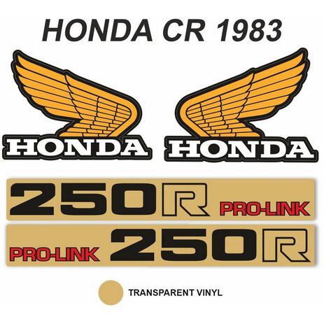 _Kit Autocollants OEM Honda CR 250 R 1983 | VK-HONDCR250R83 | Greenland MX_