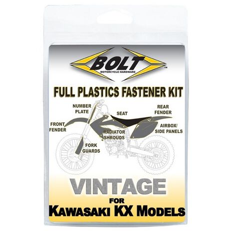 _Kit Tornillería de Plásticos Bolt Kawasaki KX 125/250 92-93 | BT-KAW-9293103 | Greenland MX_