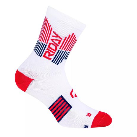 _Chaussettes Courtes Riday Light Blanc/Rouge | BLSM0001.008 | Greenland MX_