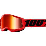 _100% Youth Goggles Strata 2 Red Mirror Lens | 50032-00004-P | Greenland MX_