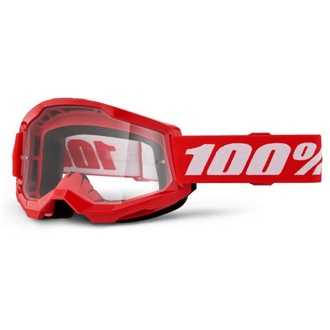 _100% Strata 2 M2 Goggles Clear Lens Red | 50027-00018-P | Greenland MX_
