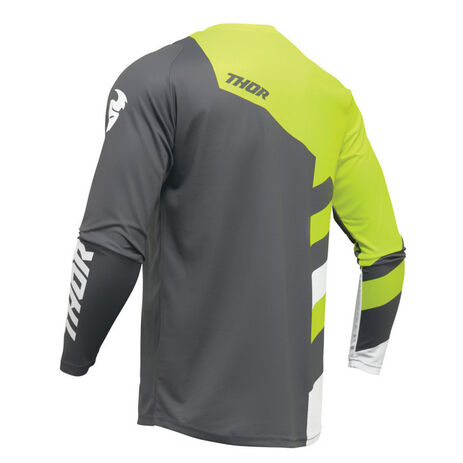 _Maillot Thor Sector Checker Gris/Jaune Fluo | 2910-7594-P | Greenland MX_