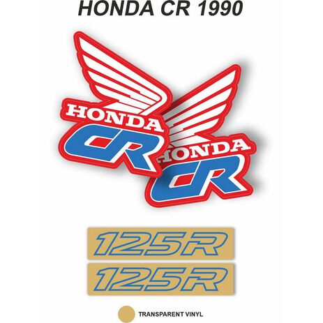 _OEM Sticker Kit Honda CR 125 R 1990 | VK-HONDCR12590 | Greenland MX_